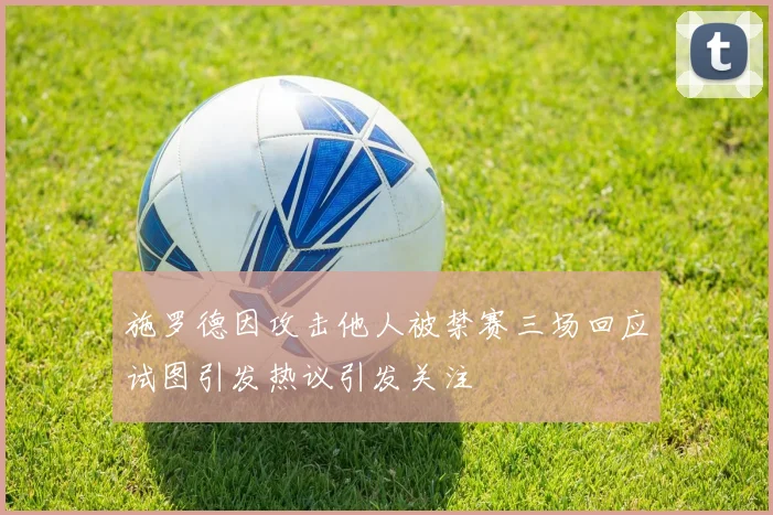 施罗德因攻击他人被禁赛三场回应试图引发热议引发关注